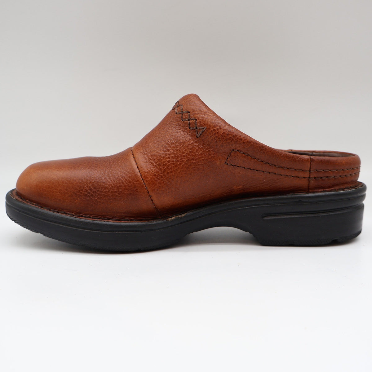 Dexter Escapes Mules Womens 6.5 Vintage Cognac Grained Leather Slip On Clogs - take2supply