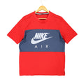 Nike Air T-Shirt Mens Medium Red Blue Polyester Mesh Athletic Colorblock Logo - take2supply