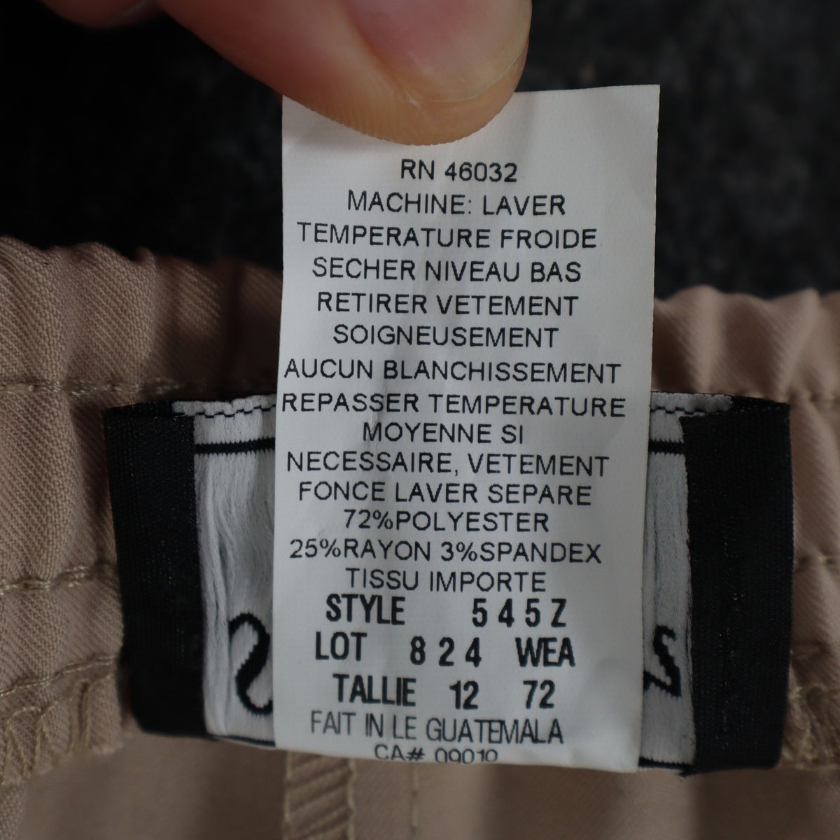 Southern Lady Pants Womens 12 Tan Pull On Elastic Waist Straight Leg NWT NOS - take2supply