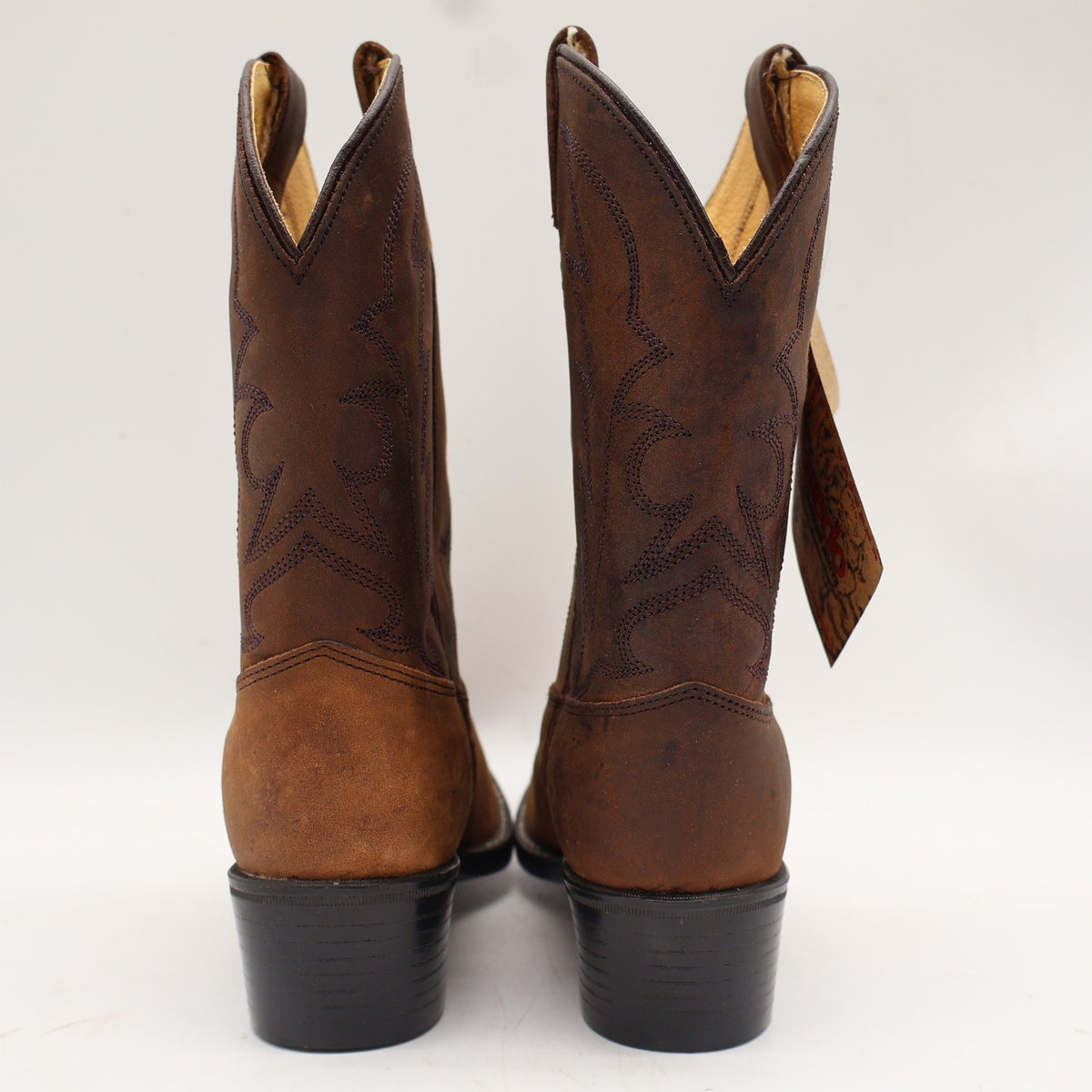 Laredo Western Boots Youth 2 D Tan Distressed Leather Cowboy Boots 28-2240 NIB - take2supply
