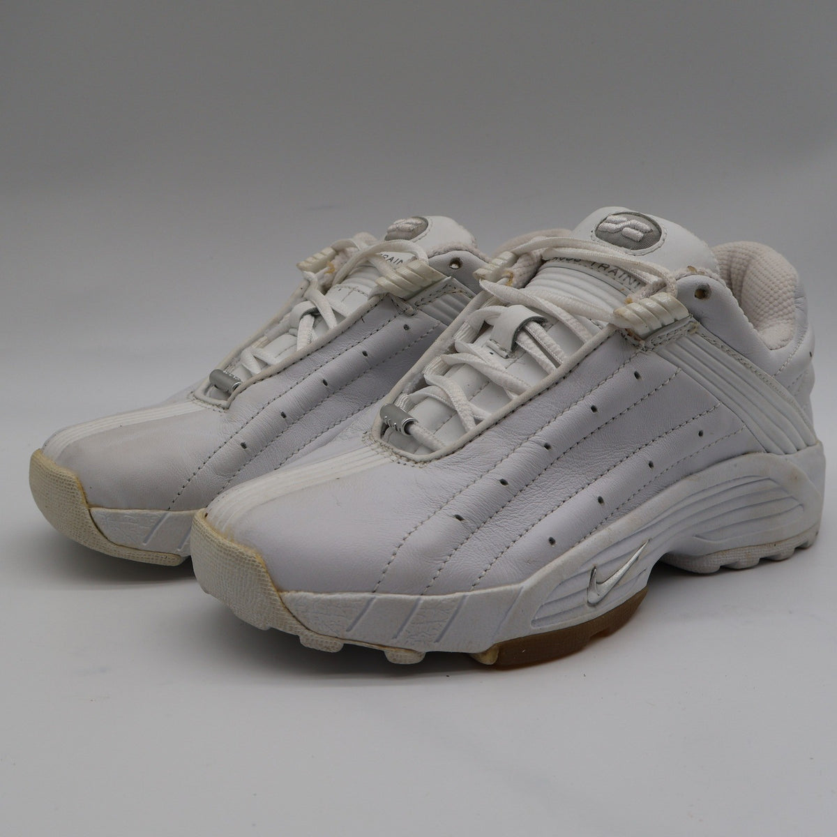 Nike Air Trainer Deluxe Womens 5.5 Vintage 2002 White Silver Leather 302853-101 - take2supply