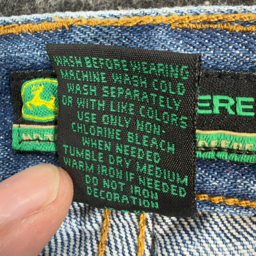 John Deere Carpenter Shorts Boys 14 Blue Denim Stone Wash NWT SA525LJD - take2supply