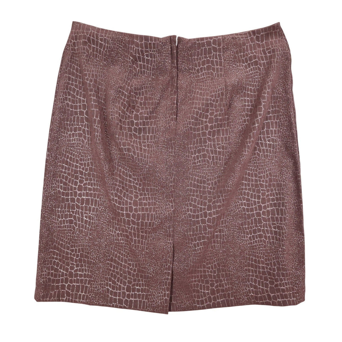 AGB Byer California Skirt Suit Set 12 Brown Crocodile Embossed Zip Jacket Skirt - take2supply