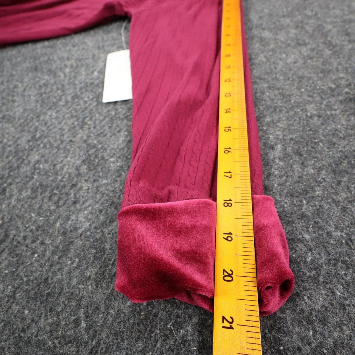 Jessica Roberts Turtleneck Top Womens Size S Vintage 90s Burgundy Cable Velvet - take2supply