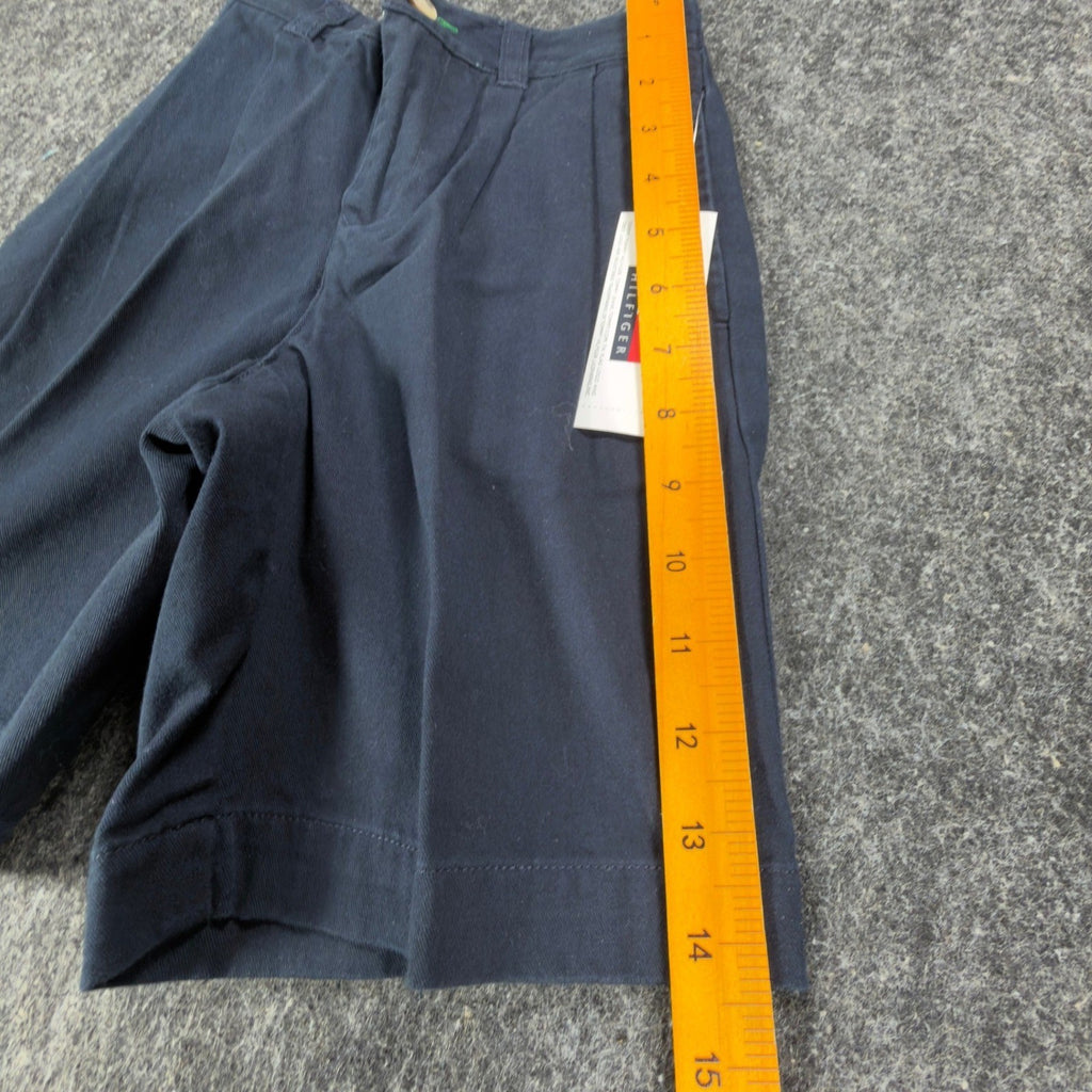 Tommy Hilfiger Vintage Y2K Pleated Shorts Boys 4 Navy Blue Cotton NWT - take2supply