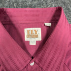 ELY CATTLEMAN Modern Western Shirt Mens XXL Burgundy Pearl Snap NWT - take2supply