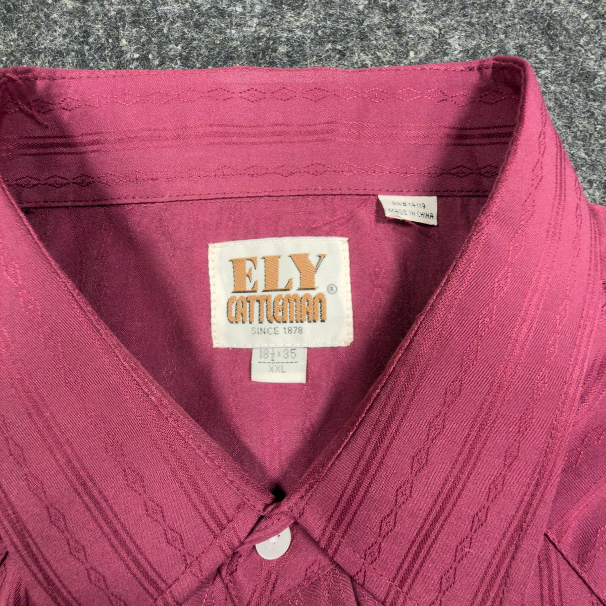 ELY CATTLEMAN Modern Western Shirt Mens XXL Burgundy Pearl Snap NWT - take2supply