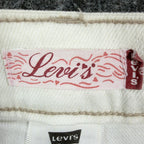 Levi's Y2K Denim Bermuda Shorts Girls 10 White Ramie Blend NWT - take2supply