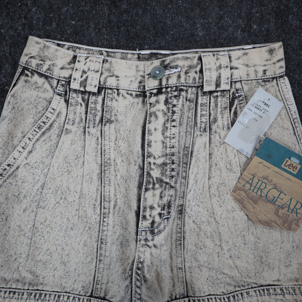 Lee Trekker Short Boys 10 Vintage 90s Cold Black Acid Wash Cotton Relaxed Fit - take2supply