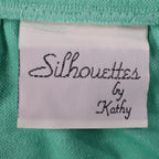 Silhouettes by Kathy Shorts Womens M Vintage 90s Aqua Green Cotton Blend USA - take2supply