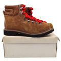 Avanguardia Hiking Boots Size 6 Vintage Sand Suede Leather Red Laces Deadstock - take2supply