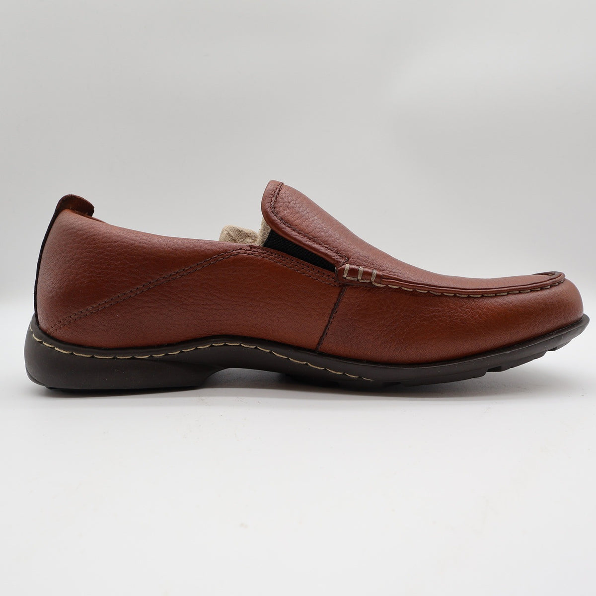 Hush Puppies GT Mens 10.5 M Red Brown Leather Slip On Loafers H12466 Shoes - take2supply
