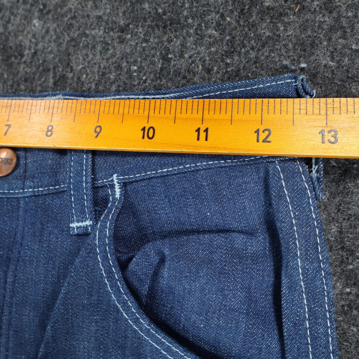 Vintage Young Maverick Jeans Boys 12 Regular Blue Flare White Stitch USA NWT - take2supply