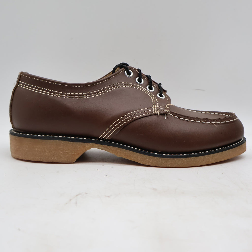 Cedar Crest Service Shoes Mens 6.5 Brown Leather Vintage Moc Toe Oxford Work - take2supply