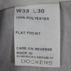 Levi Strauss Action Slacks Mens 33x30 Vintage 2000s Grey Flat Front Dress Pants - take2supply