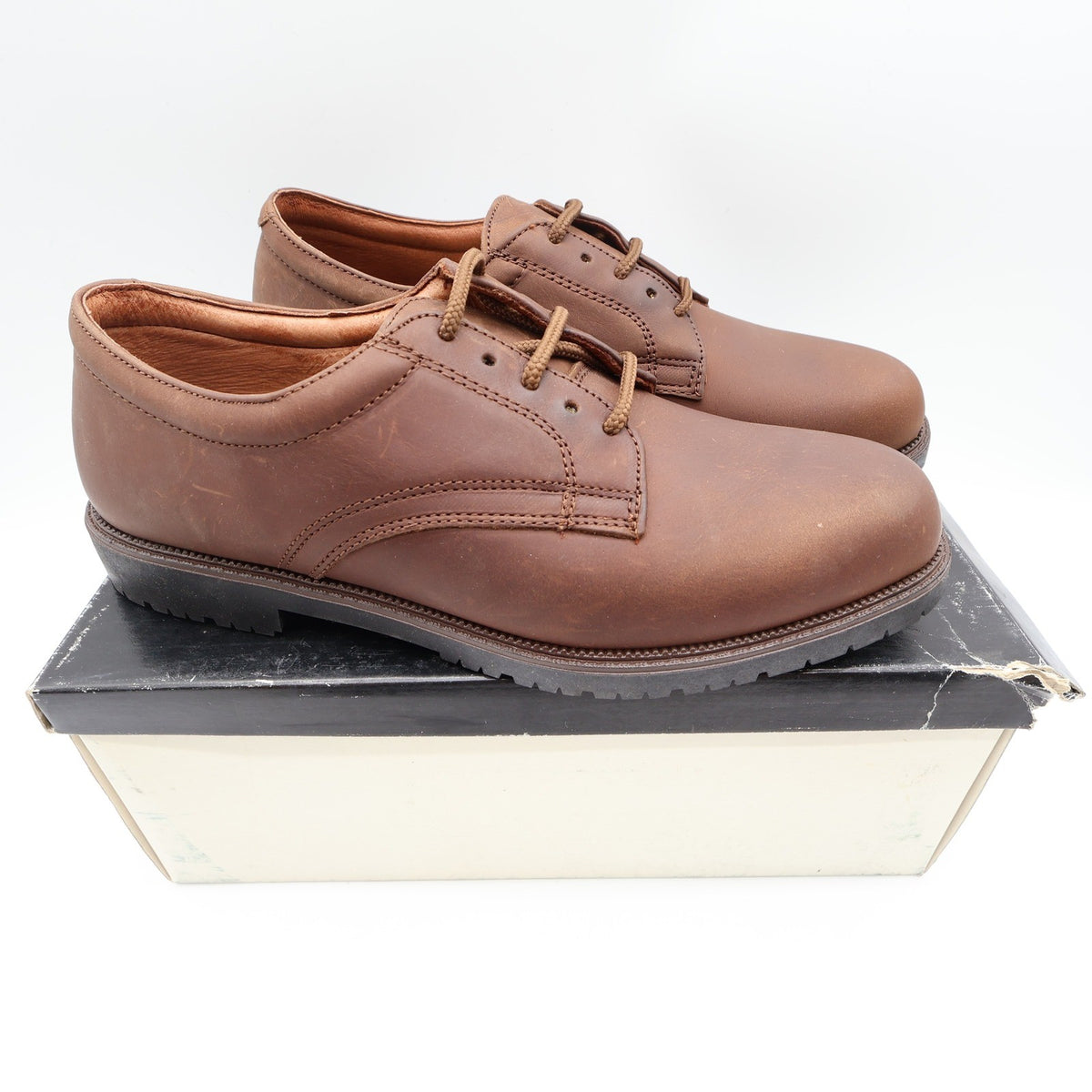 Nunn Bush Oxford Shoes Mens 9 M Brown Leather Lug Sole Lace Up 83884-02 New - take2supply