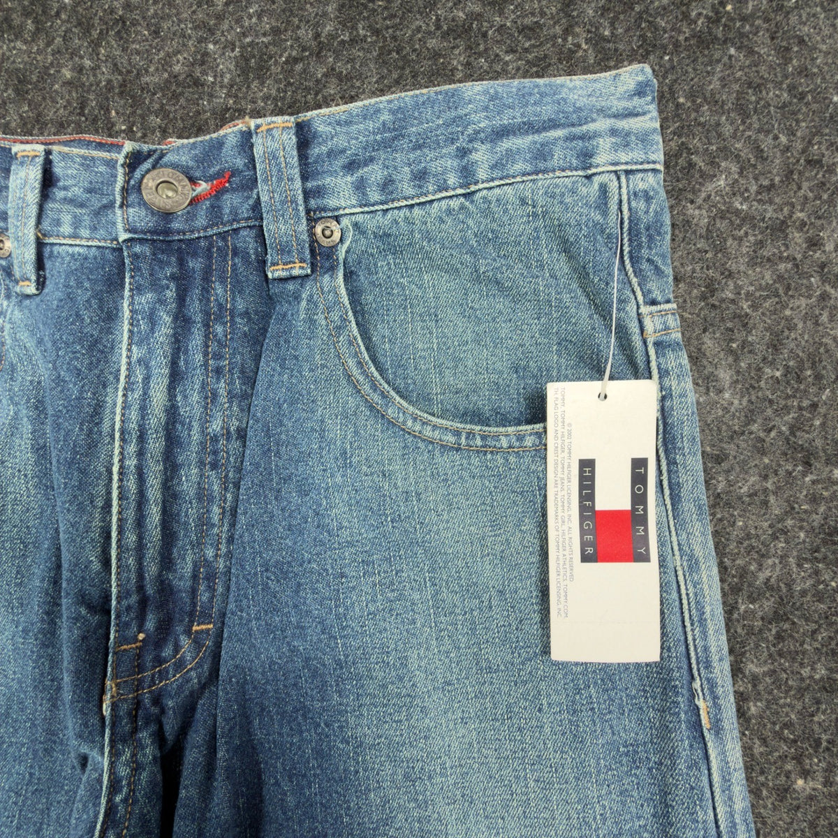 Tommy Hilfiger Y2K Slouch Fit Jeans Boy 16 Blue Cotton Deadstock NWT - take2supply
