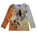 Pierri New York Top Womens Small Y2K Yellow Orange Beaded Floral Sequin A9067 - take2supply