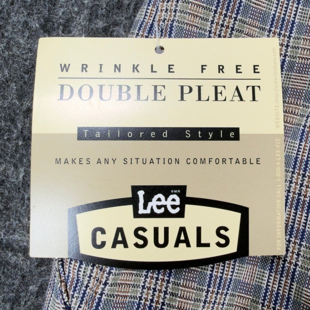 Vintage Lee Casuals Pleated Shorts Womens 14 Medium Plaid Cotton NWT 90s - take2supply