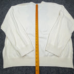 Van Heusen Argyle V-Neck Sweater Mens XL Cream Brown Grey Cotton NWT - take2supply