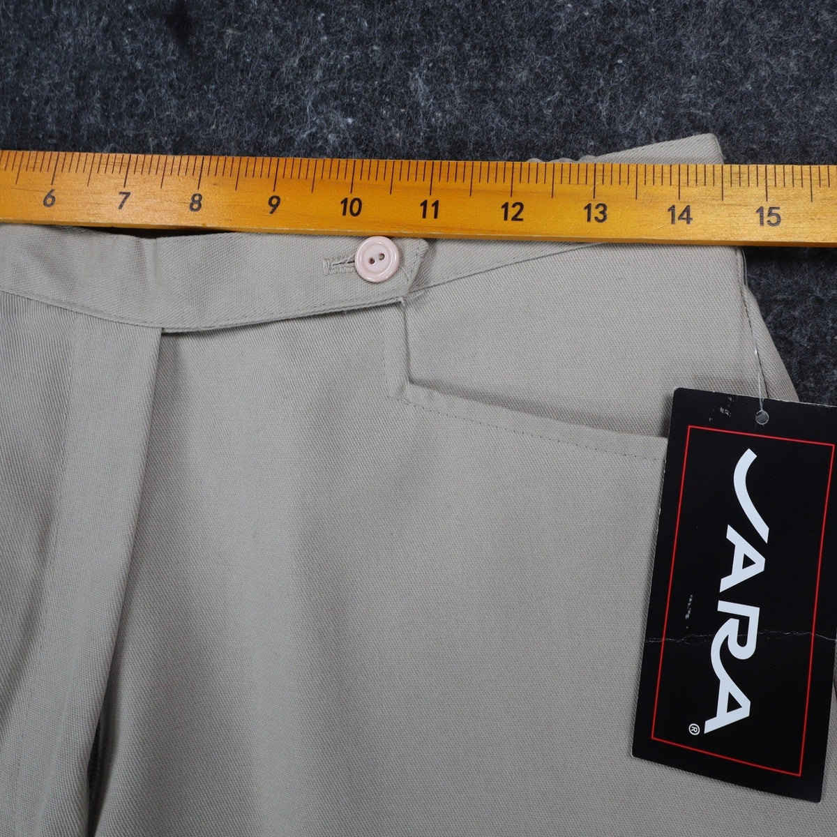 Vara Pants Womens 10 Vintage Tan Polyester Elastic Back Made in USA NWT 5667 - take2supply