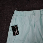 Aqua Southern Lady pleated shorts, back waistband angled detail
