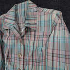 Company Collection Blazer Womens 12 Pastel Plaid Cotton Blend Unlined Jacket NWT - take2supply