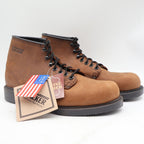 Walker Work Boots Mens 10 D Vintage Made in USA Brown Leather Lace Up 685 NEW - take2supply