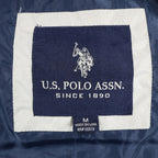 U.S. Polo Assn Puffer Vest Mens Medium Beige Quilted Full Zip Logo 10-5685-Q8 - take2supply