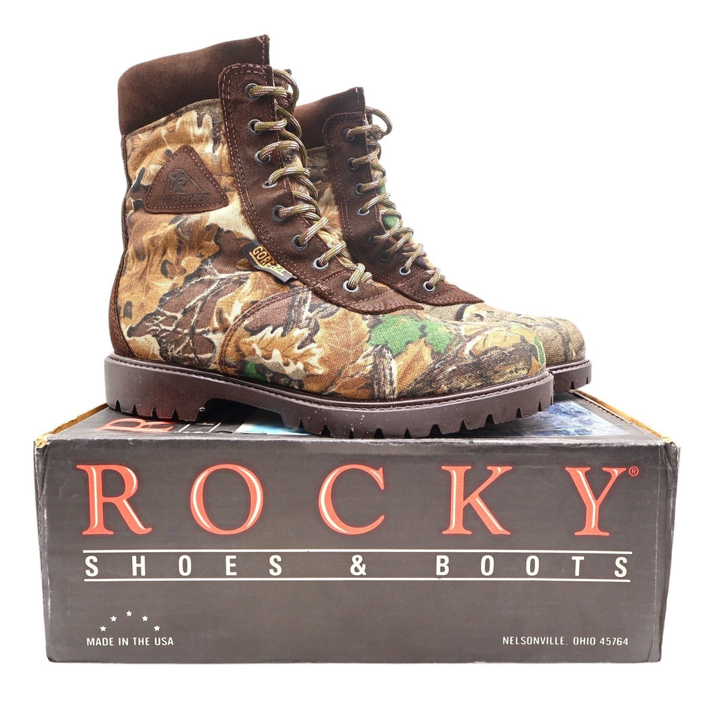 Rocky Vintage Sidewinders 840 Hunting Boots Mens 9 Camo Gore-Tex New In Box - take2supply