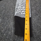 Lana Lee Cardigan Jacket Womens Medium Black White Geometric Open Front NWT - take2supply