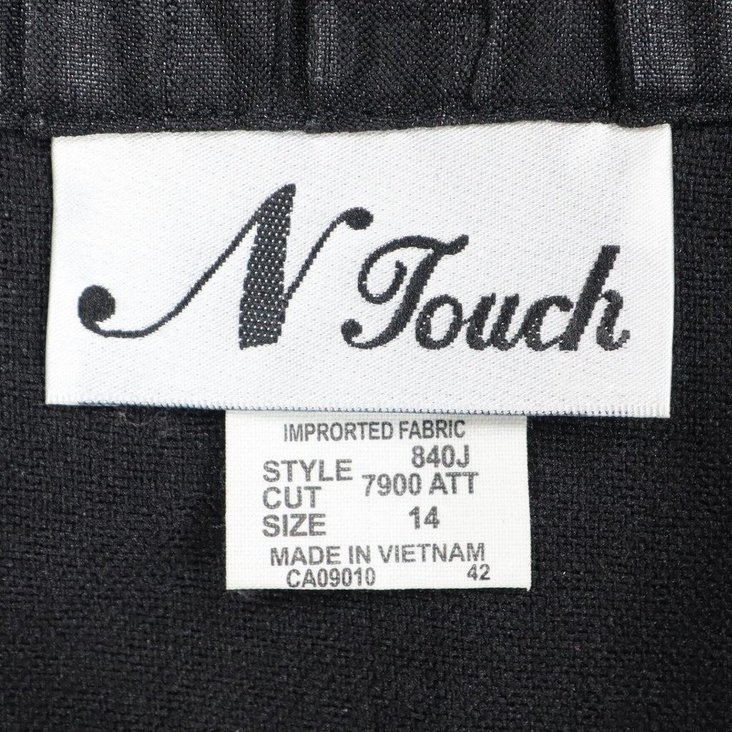 N Touch Zip Up Jacket Womens 14 Black Textured Crinkle Mock Neck New NWT - take2supply