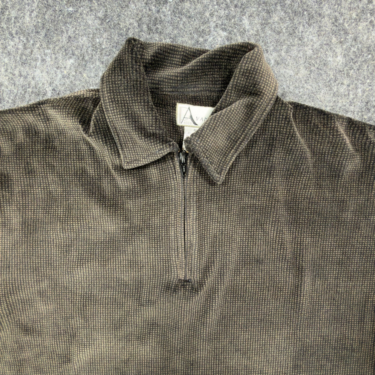 Paulo Avanti 90s Vintage Quarter Zip Pullover Mens Medium Brown Cotton Blend NWT - take2supply