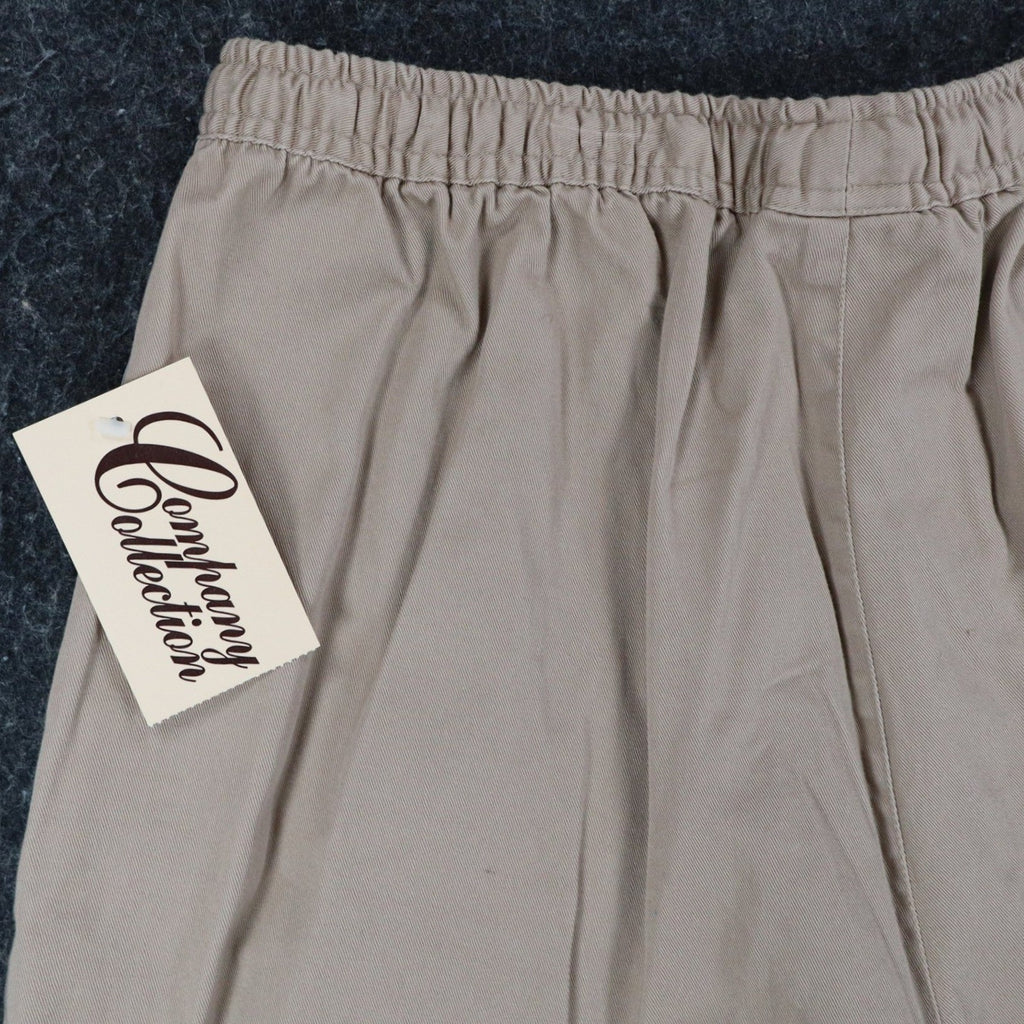 Company Collection Shorts Womens 12 Vintage 90s Khaki Cotton Twill Elastic Waist - take2supply