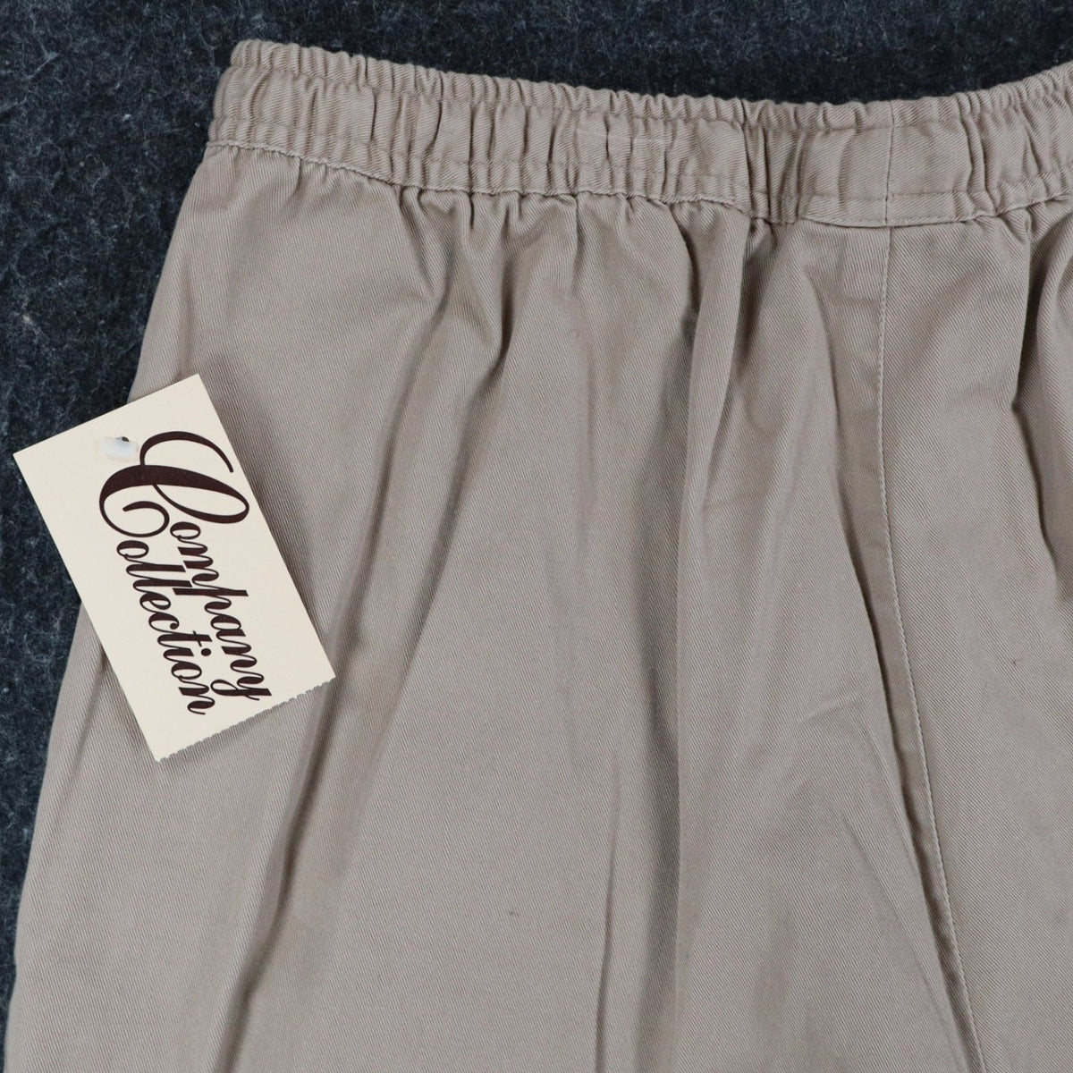 Company Collection Shorts Womens 12 Vintage 90s Khaki Cotton Twill Elastic Waist - take2supply