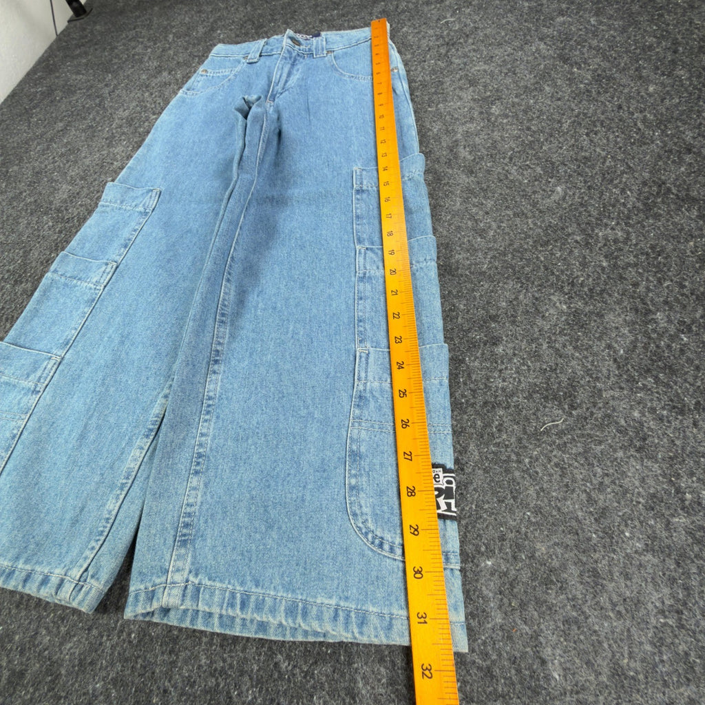 Lee Pipes Y2K Extreme Super Wide Leg Jeans Boys XS Blue Denim NWT Vintage Skater - take2supply