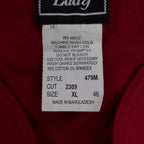 Southern Lady Top Women XL Red Long Sleeve V-Neck Faux Wrap Cotton Blend NWT - take2supply