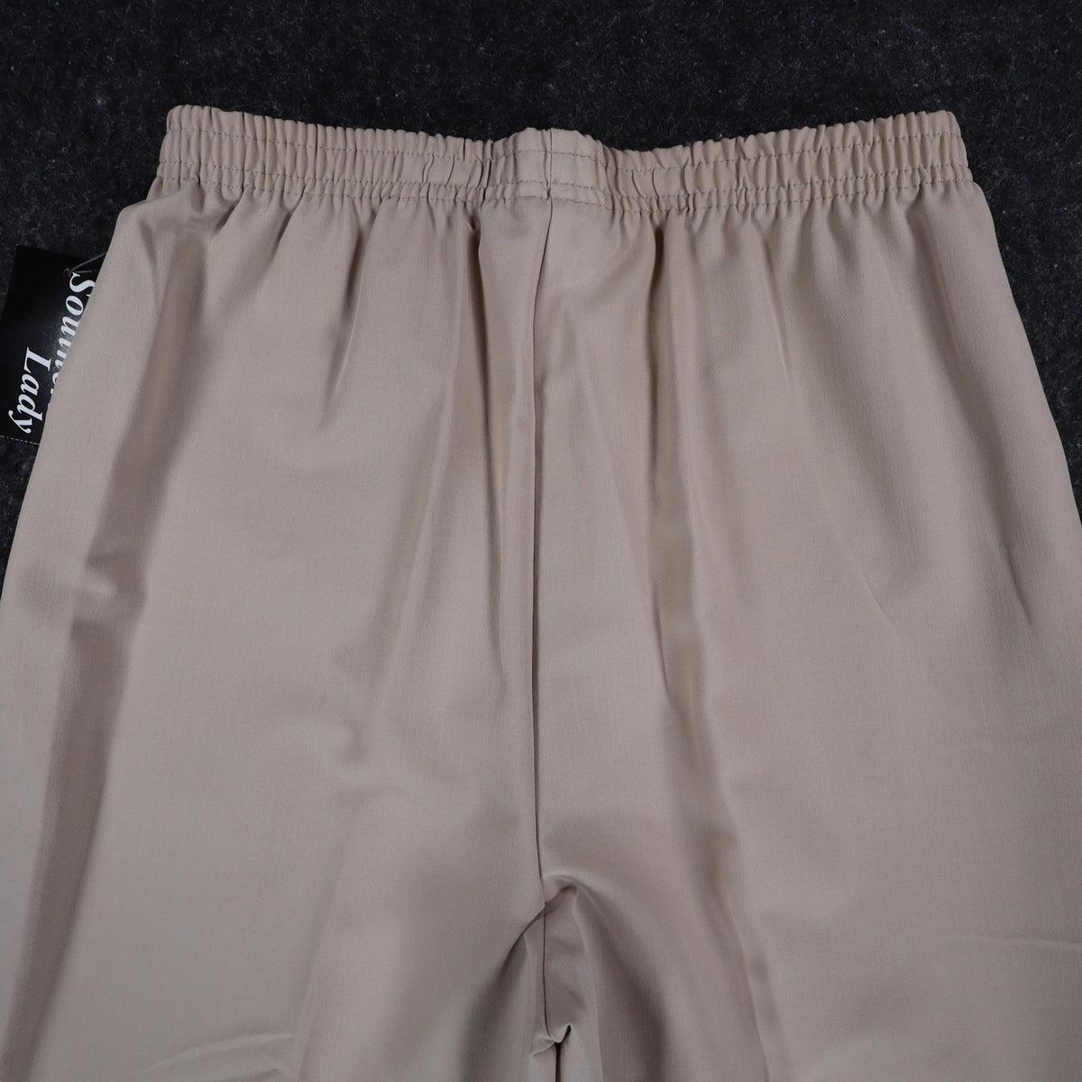 Southern Lady Pants Womens 12 Tan Pull On Elastic Waist Straight Leg NWT NOS - take2supply