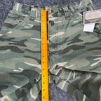 John Deere Carpenter Pants Boys 14 Y2K Camo Canvas Woodland Workwear Deadstock - take2supply