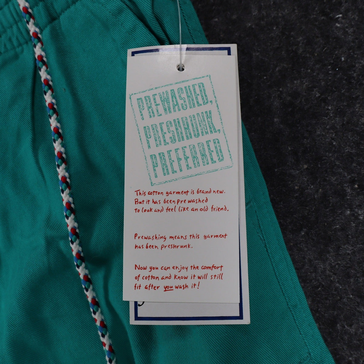 Jantzen Sport Shorts Mens S Vintage 90s Lagoon Green Cotton Braided Drawstring - take2supply