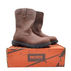 Worx By Red Wing 5701 Steel Toe Pull-On Boots Mens 9 Brown Leather NIB - take2supply