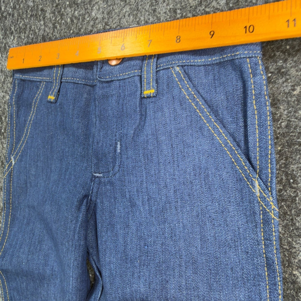 Maverick Vintage 70s Kids Jeans Size 3 Reg Blue Denim Hot Air Balloon Deadstock - take2supply