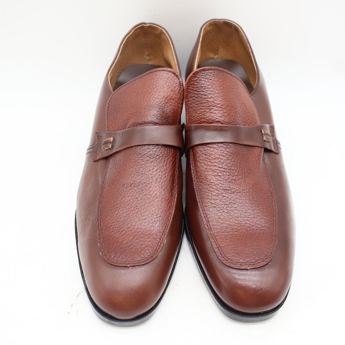 Barclay Loafers Mens 12 D Vintage Brown Leather Slip On Endicott Johnson NOS - take2supply