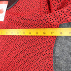 Dusak Designs Tunic Sweater Womens S Red Black Textured Knit Layered Hem Canada - take2supply