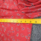 Nikki Blouse Womens 14 Vintage 90s Rust Red Paisley Polyester Button Up Shirt - take2supply