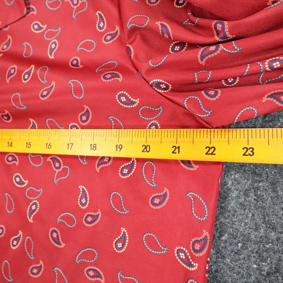 Nikki Blouse Womens 14 Vintage 90s Rust Red Paisley Polyester Button Up Shirt - take2supply