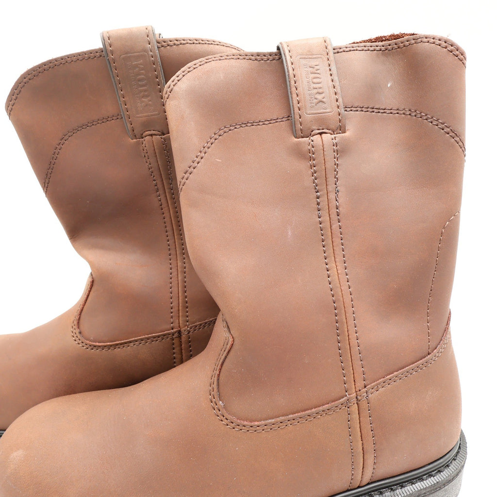 Worx by Red Wing 5701 Steel Toe Work Boots Mens 9.5 Brown Leather New NIB - take2supply
