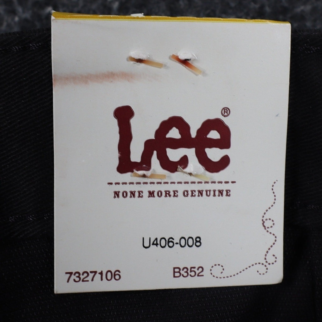 Lee Tapered Leg Pants Womens 16 L Black Smart Fabric Side Elastic Pleated C863 - take2supply