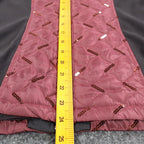 Lanalee Quilted Sequin Jacket Womens Size M Burgundy Black Zip Up Made In Canada - take2supply