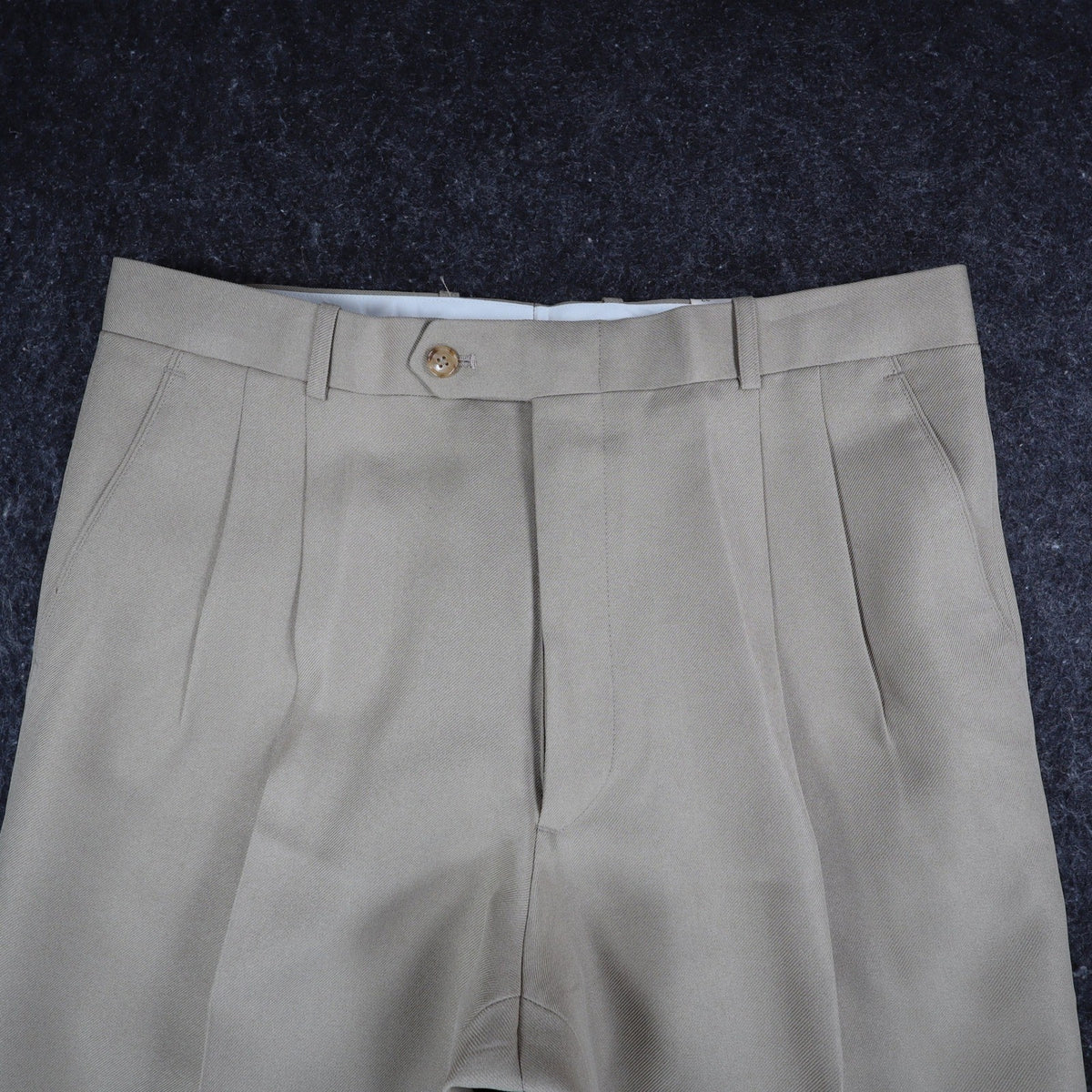 Gino Cappeli Dress Pants Mens 33 Vintage 90s Tan Polyester Pleated Trousers NEW - take2supply